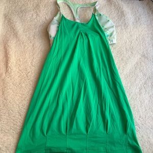 Lululemon Green & white tank top size 4